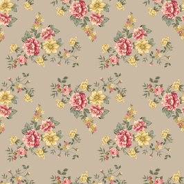 Elegant Vintage Floral Bouquet Pattern - Seamless Pattern for Fashion ...
