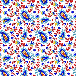 Vibrant Paisley and Floral Medley Pattern - Seamless Pattern for ...